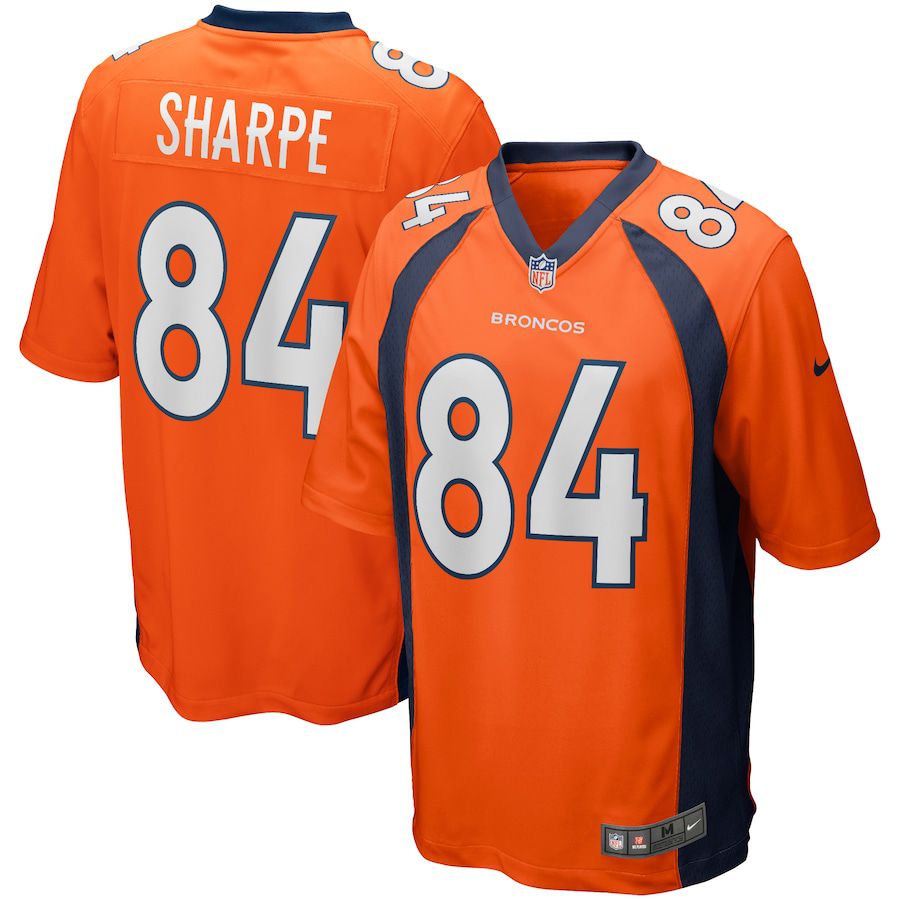 Men Denver Broncos 84 Shannon Sharpe Nike Orange Game Retired Player NFL Jersey